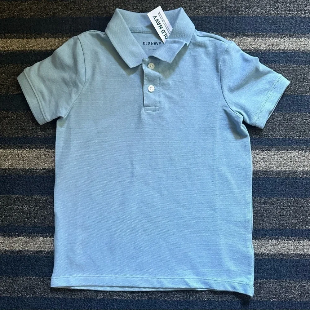 Old‎ Navy Boys Sky Blue Polo Short Sleeve Tee New with tags Size 5
